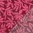 Baumwollsatin LEAVES - BORDEAUX