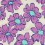 Wintersweat lila Blumen - creme