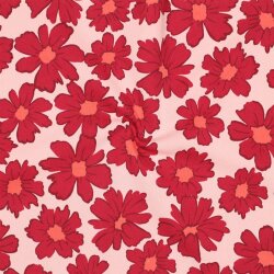 Wintersweat rote Blumen - hellpink