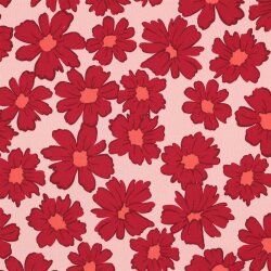Wintersweat rote Blumen - hellpink