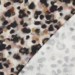 Baumwollsatin Digital Leo Tupfen - hellbeige