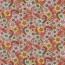 Baumwollpopeline Retro Blumen - pfirsich