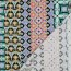 Baumwollsatin Digital GEOMETRIC - BLUE
