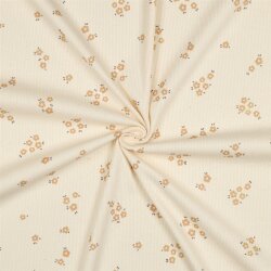 Rippenjersey Bio~Organic Blumen - natur