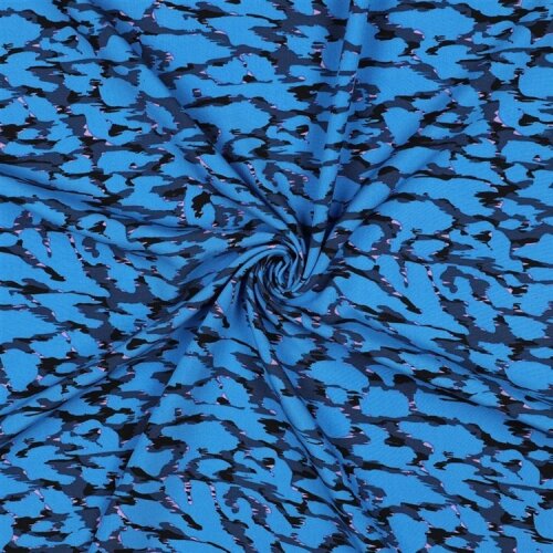Viskose 100% Leotupfen - wasserblau