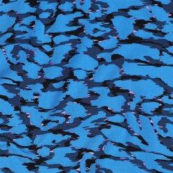 Viskose 100% Tiere SKIN - BLUE