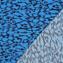 Viskose 100% Tiere SKIN - BLUE