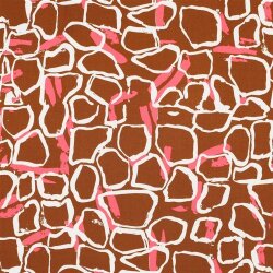 Viskose 100% wilde Rechtecke - karamell