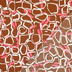 Viskose 100% wilde Rechtecke - karamell