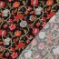Viskose Stretch Digital Blumenranken - schwarz/rot