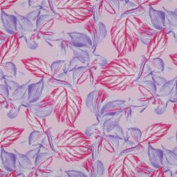 Viskose 100% Digital LEAVES - PINK