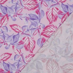 Viskose 100% Digital LEAVES - PINK