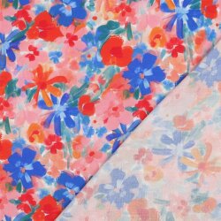 Viskose 100% Digital Blumen - PINK