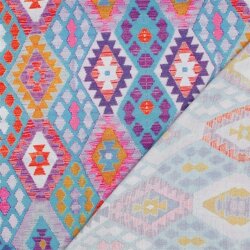 Viskose 100% Digital GEOMETRIC - PETROL