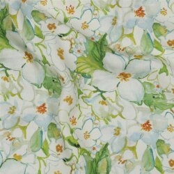 Viskose 100% Digital Blumen - GREEN