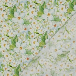 Viskose 100% Digital Blumen - GREEN