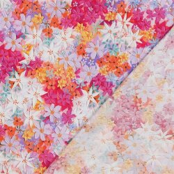 Viskose 100% Digital Blumen - FUCHSIA