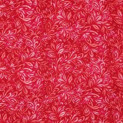 Viskose 100% Digital Blumen - DARK RED