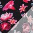 Viskose 100% Digital Blumen - schwarz