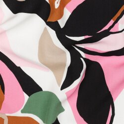 Viskose Lenzing 100% EcoVera™ bunte Blumen - hellpink