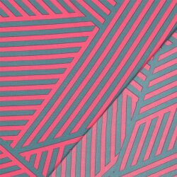 Polyesterjersey GEOMETRIC - dunkelpetrol/FUCHSIA