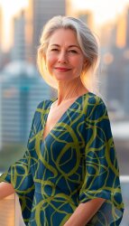 Polyesterjersey Kritzelkreise - pink