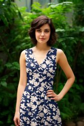 Polyesterjersey Blumen - rot