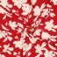 Polyesterjersey Blumen - rot