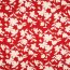 Polyesterjersey Blumen - rot