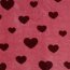 Wellnessfleece Herzen - hellbeere