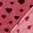 Wellnessfleece Herzen - hellbeere