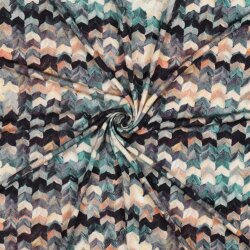 Viskose Jersey Digital GEOMETRIC - GREEN