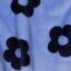 Wellnessfleece Blumen - helljeansblau