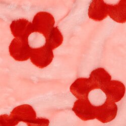 Wellnessfleece Blumen - softpink