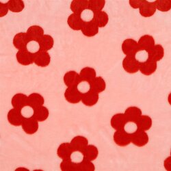 Wellnessfleece Blumen - softpink