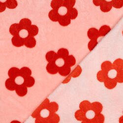 Wellnessfleece Blumen - softpink