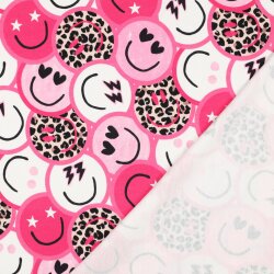 French Terry Digital HAPPY FACES - PINK