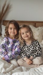 French Terry Digital HAPPY FACES - PURPLE
