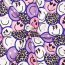 French Terry Digital HAPPY FACES - PURPLE
