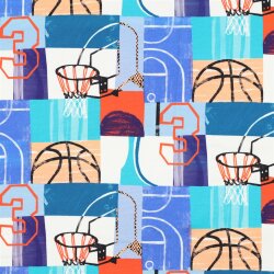 French Terry Digital BASKETBALL - BLUE