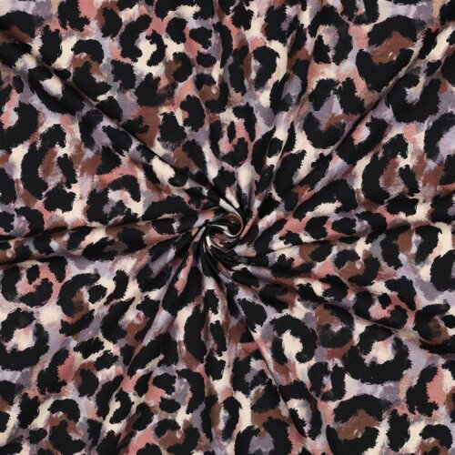 Baumwolljersey Digital Leoparden Muster