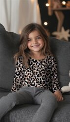 Baumwolljersey Digital Leoparden Muster