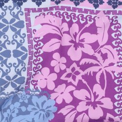 Viskose Lenzing 100% EcoVera™ Blumen PATCHWORK -...