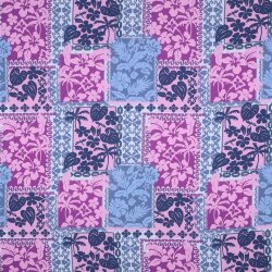 Viskose Lenzing 100% EcoVera™ Blumen PATCHWORK - lavendel