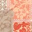 Viskose Lenzing 100% EcoVera™ Blumen PATCHWORK - pfirsich