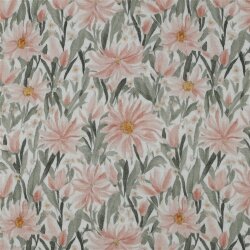 Musselin Digital Blumenwiese - weiß