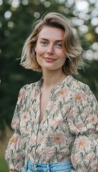 Musselin Digital Blumenwiese - weiß