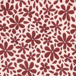 Musselin Blütenregen - dunkelrot/pfirsich