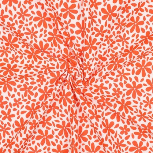 Musselin Blütenregen - orange/hellrosa