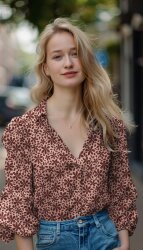 Musselin Blütenregen - orange/hellrosa